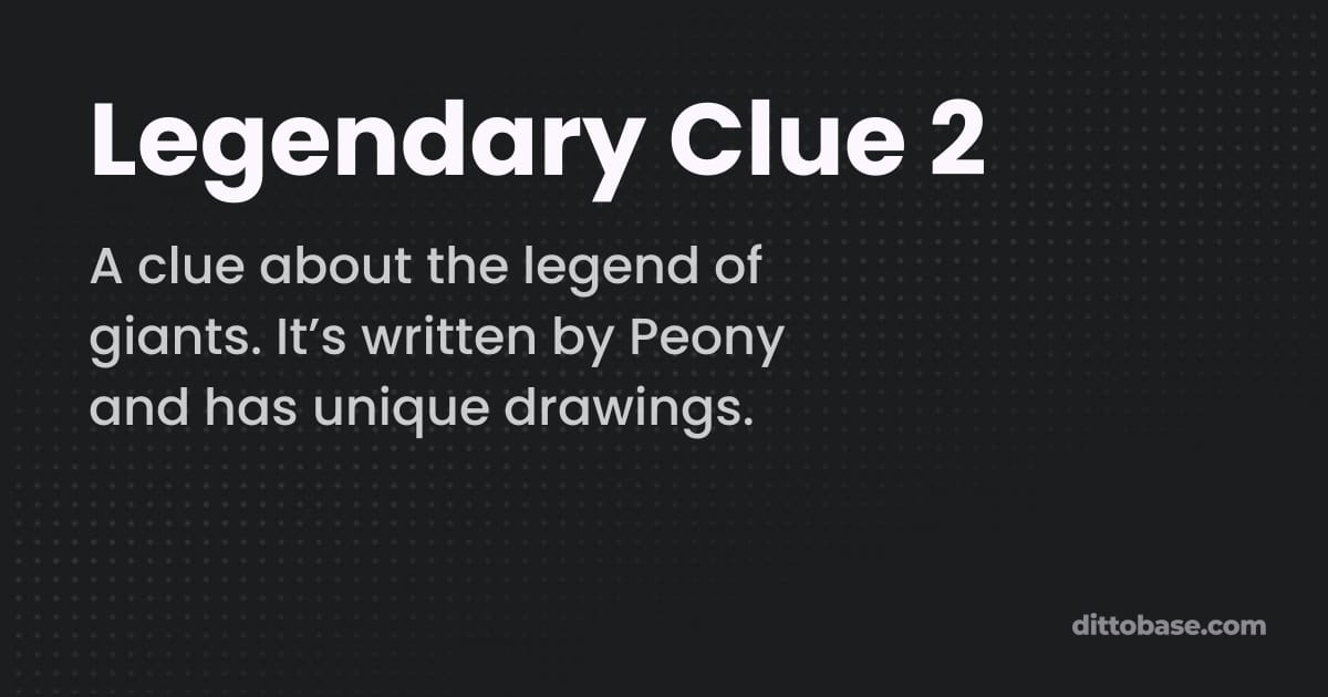 Legendary Clue 2 - Pokémon Sword and Shield Item | Dittobase