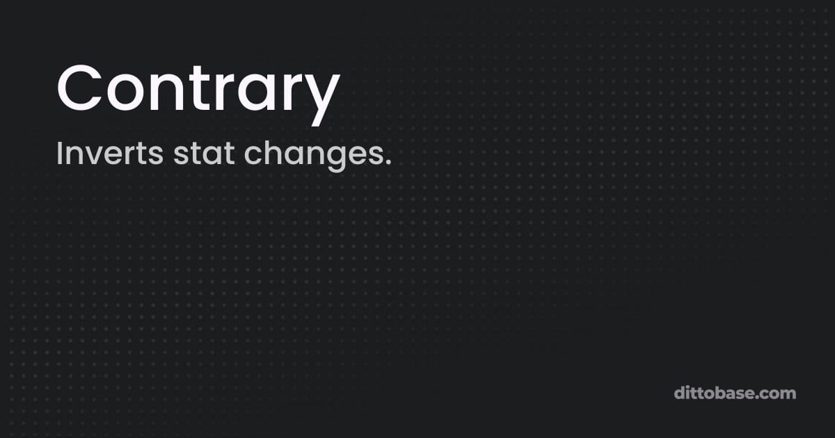 Contrary - Pokémon Omega Ruby and Alpha Sapphire Ability | Dittobase