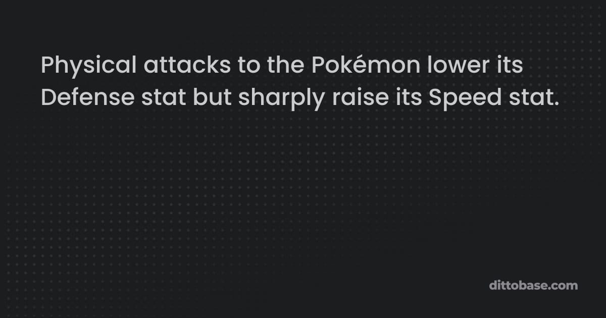 Weak Armor | Pokémon Abilities | Dittobase