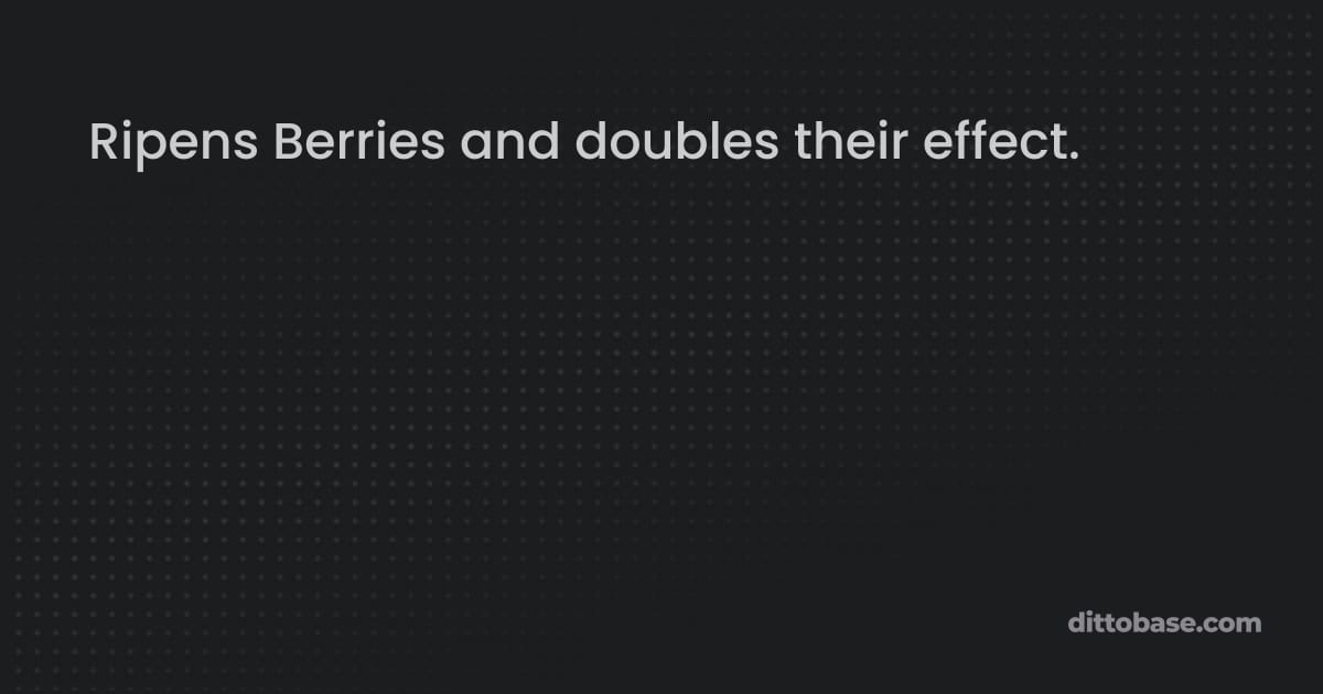 Ripen | Pokémon Abilities | Dittobase