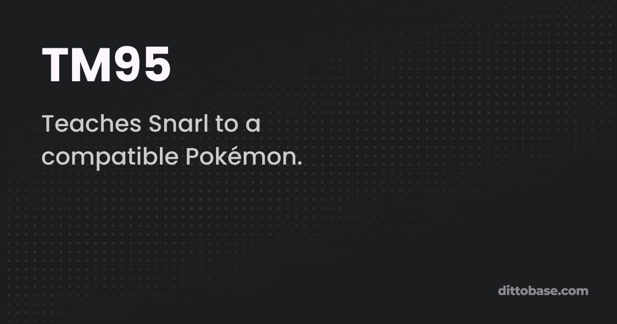 TM95 - Pokémon Omega Ruby and Alpha Sapphire Item | Dittobase