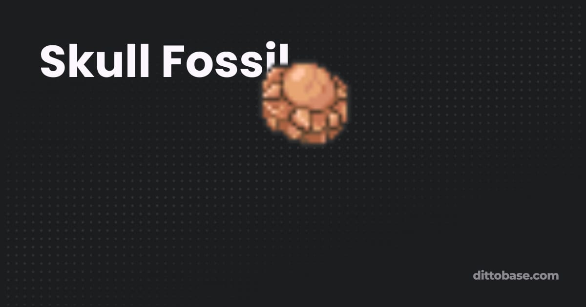Skull Fossil | Pokémon Items | Dittobase