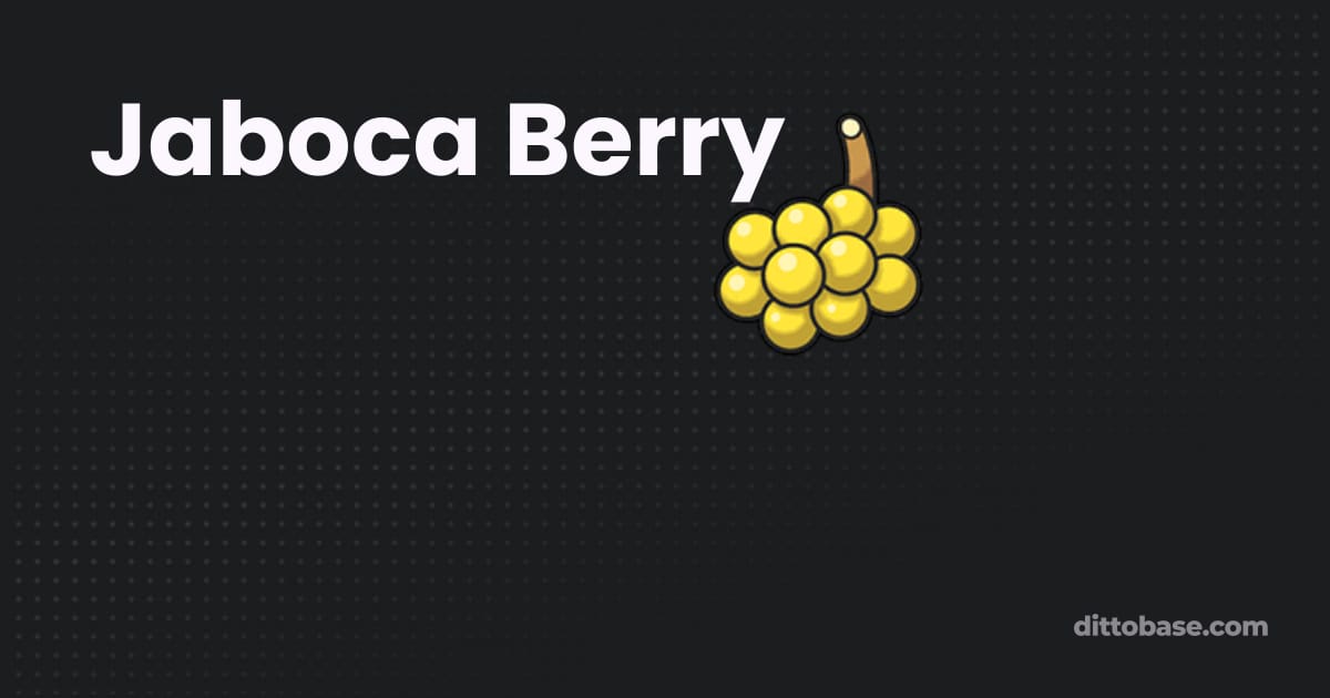 Jaboca Berry | Pokémon Items | Dittobase