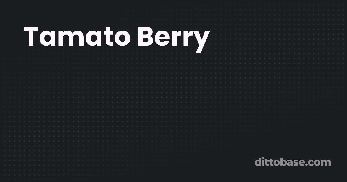 Tamato Berry Pokémon Item Dittobase
