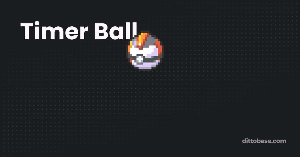 Timer Ball - Pokémon Brilliant Diamond and Shining Pearl Item | Dittobase