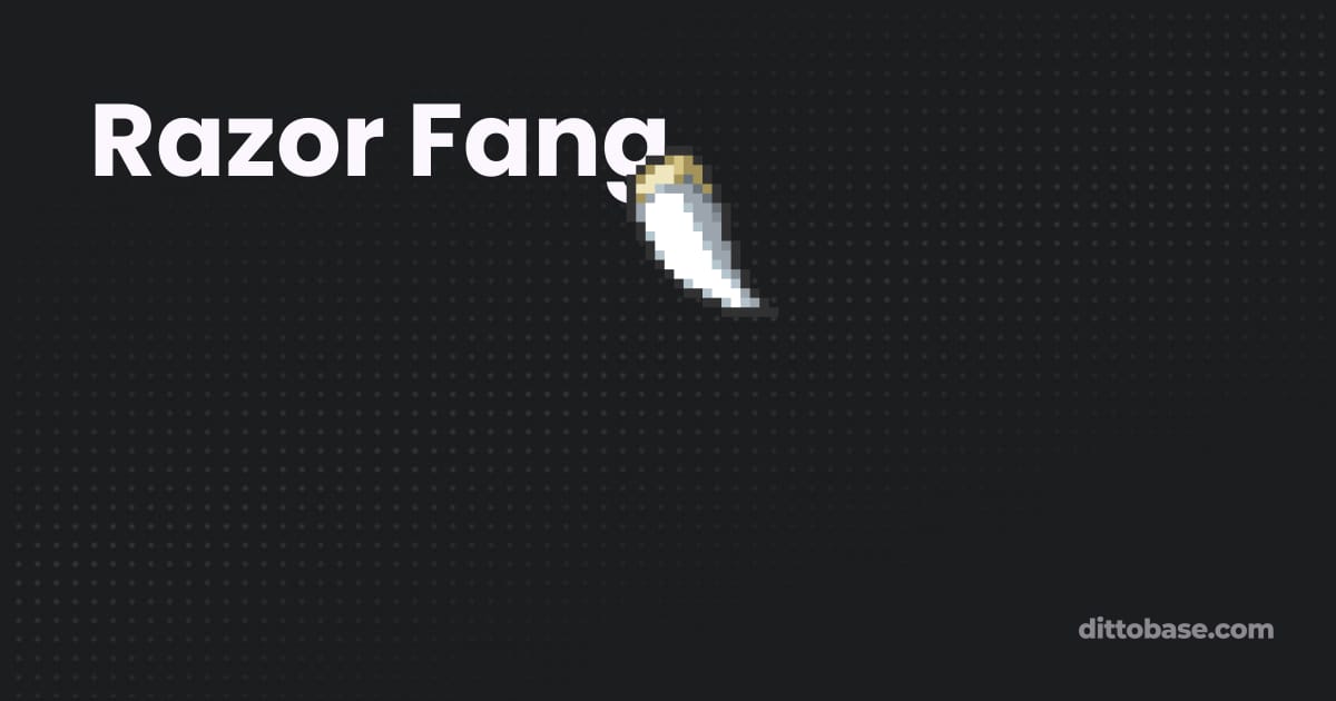 Razor Fang - Pokémon Black and White Item | Dittobase