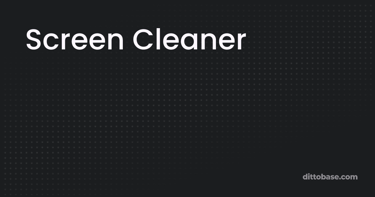 Screen Cleaner Pokémon Ability Dittobase