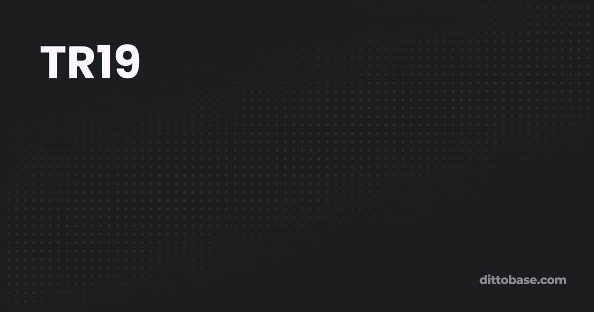 TR19 | Pokémon Items | Dittobase