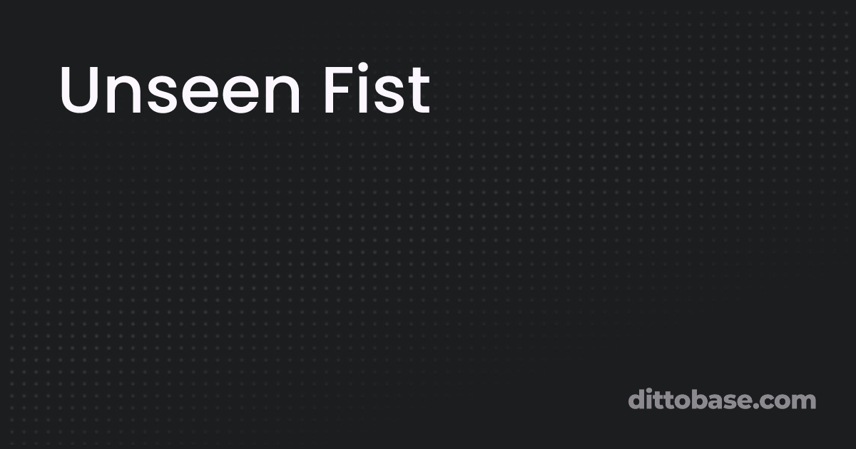 Unseen Fist Pokémon Ability Dittobase