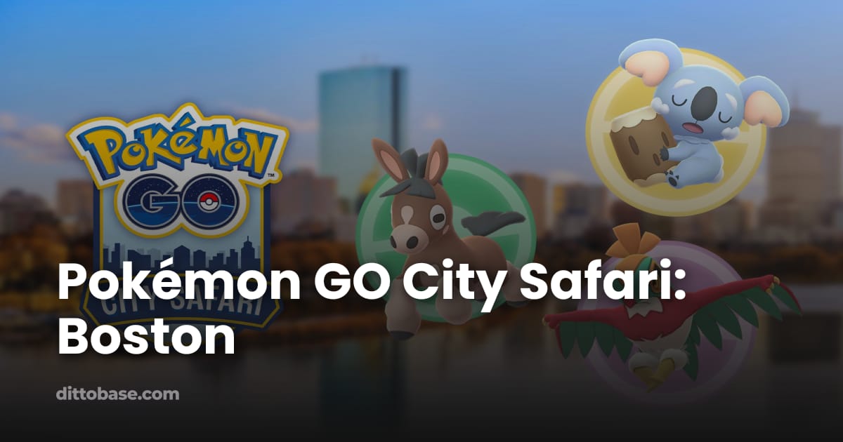 Base Reference Guide Female Pokémon GO City Safari: Boston | Dittobase