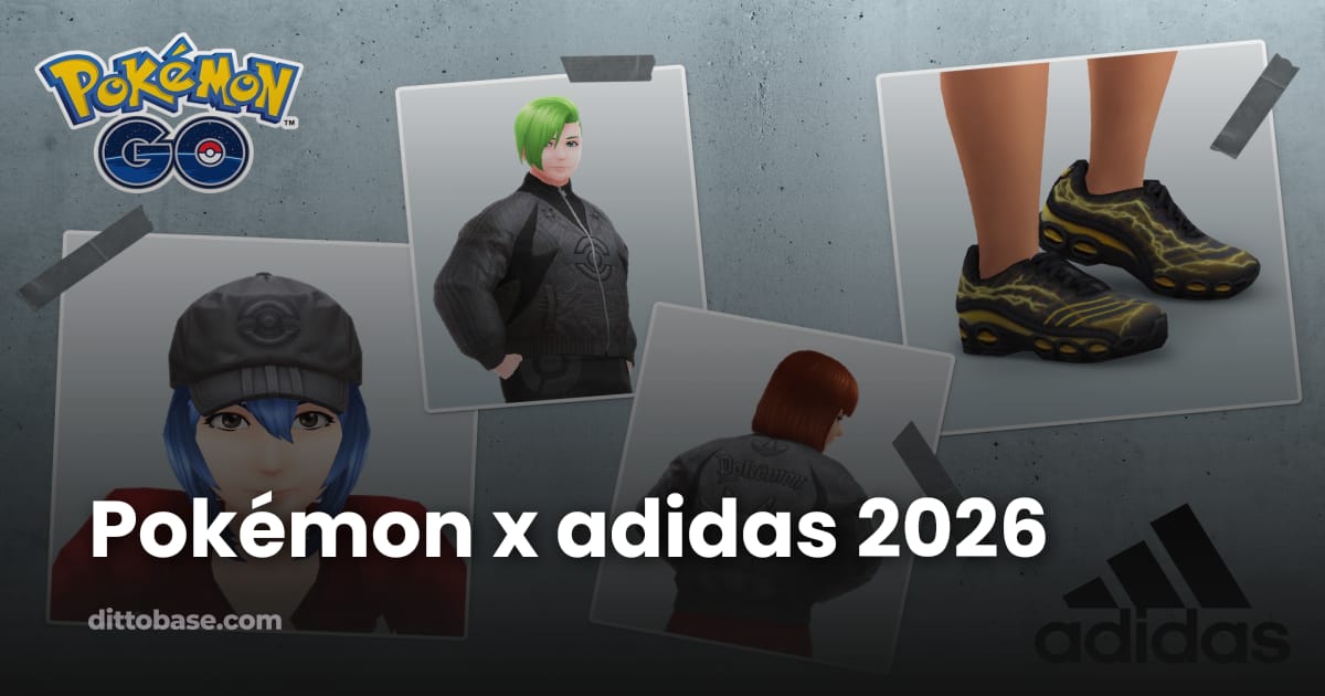 Base Reference Guide Female Pokémon x adidas 2026 | Dittobase