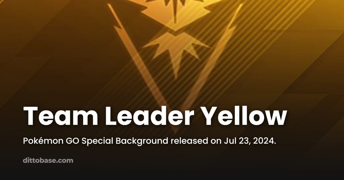 Yellow Leader Type Team Leader Yellow | Dittobase