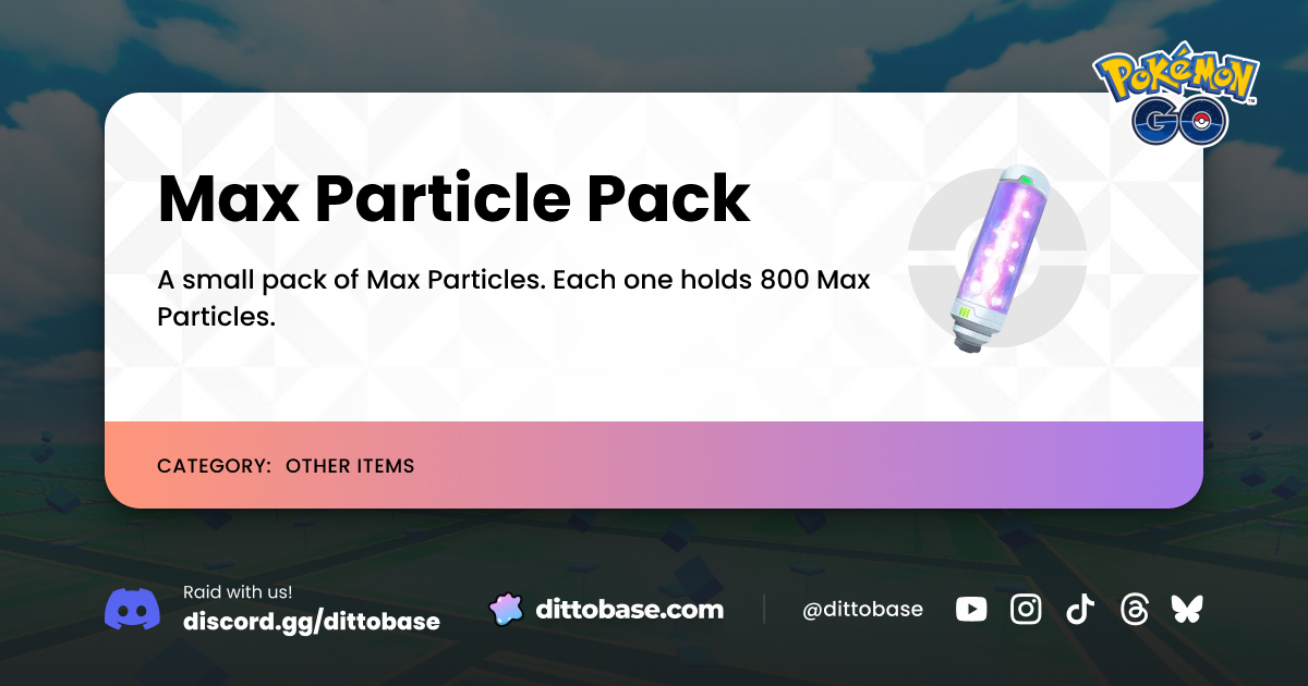 Max Particle Pack | Dittobase