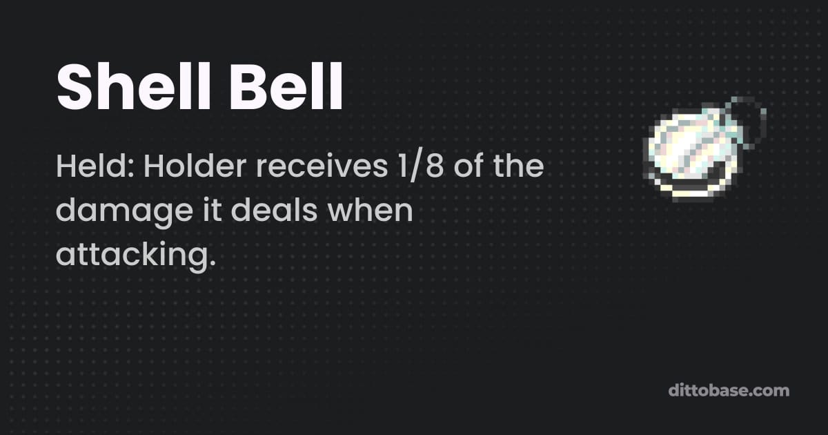 Bell Based Pokemon Shell Bell - Pokémon Black and White Item | Dittobase