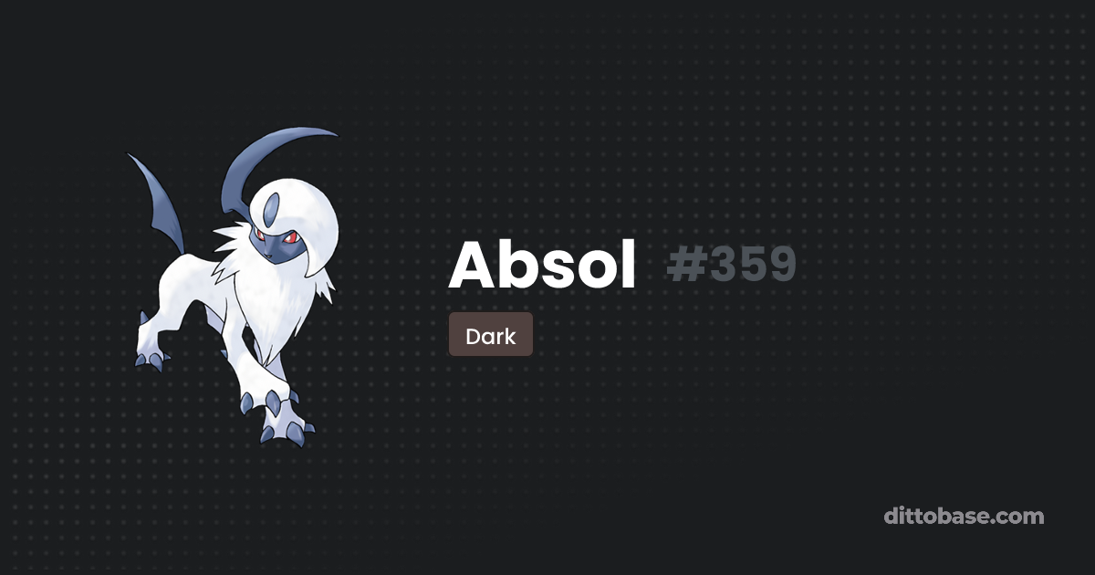Absol | Dittobase Pokédex | Dittobase