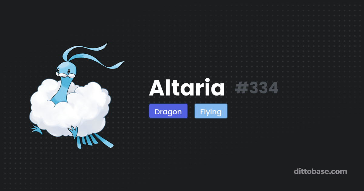 Altaria | Dittobase Pokédex