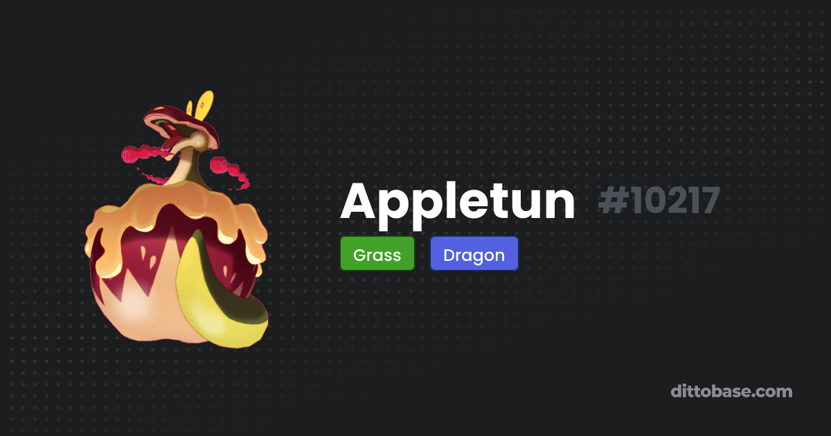 Appletun | Dittobase Pokédex