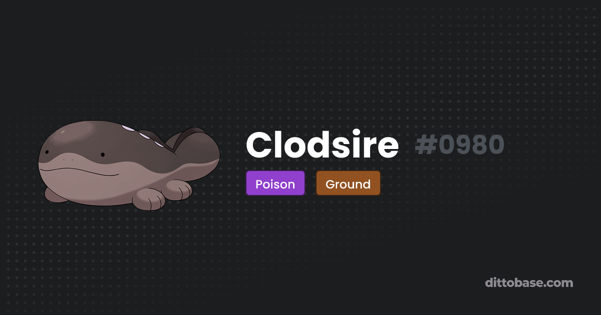 Clodsire | Dittobase Pokédex