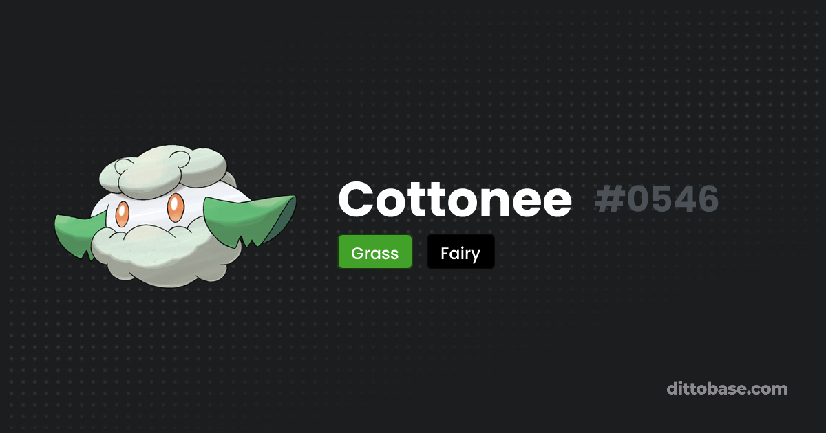 Cottonee Dittobase Pok dex Cottonee Dittobase Pok dex