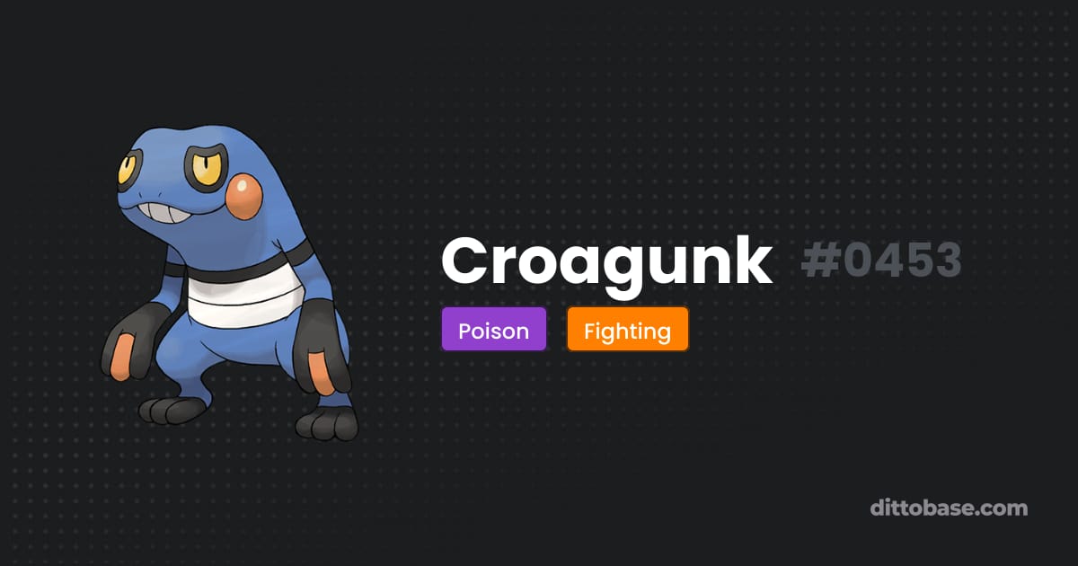 Corgunk Evolution Croagunk | Dittobase Pokédex