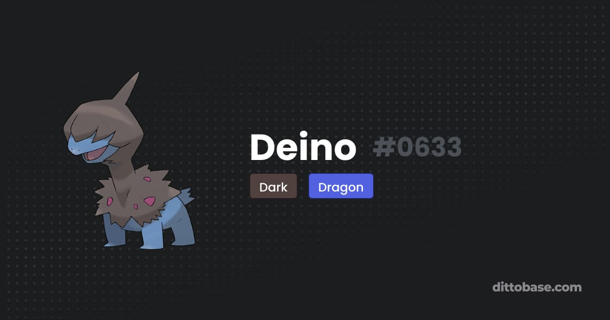 Deino Insect Deino | Dittobase Pokédex