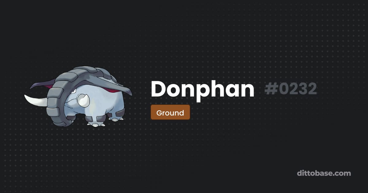 Donphan Rold Uyp Donphan | Dittobase Pokédex
