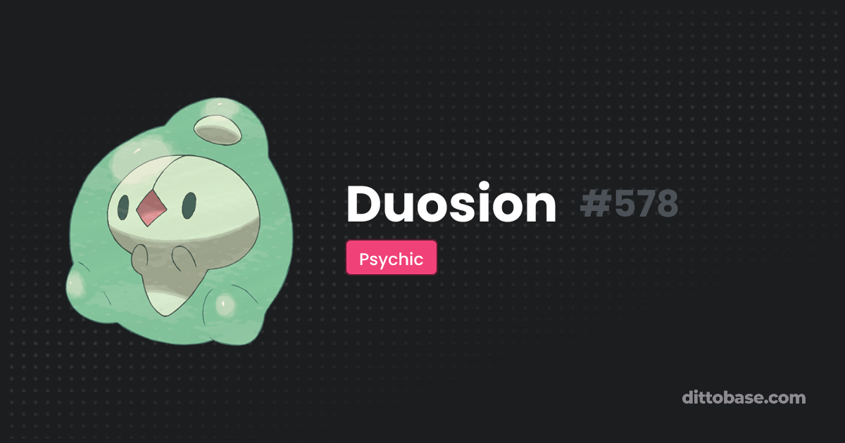 Duosion | Dittobase Pokédex