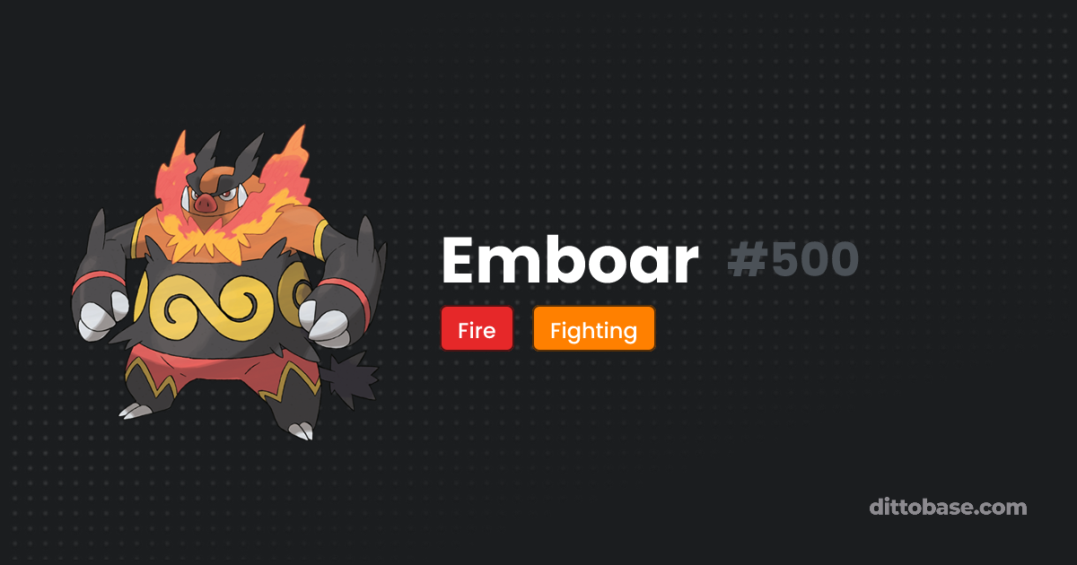 Emboar | Dittobase Pokédex