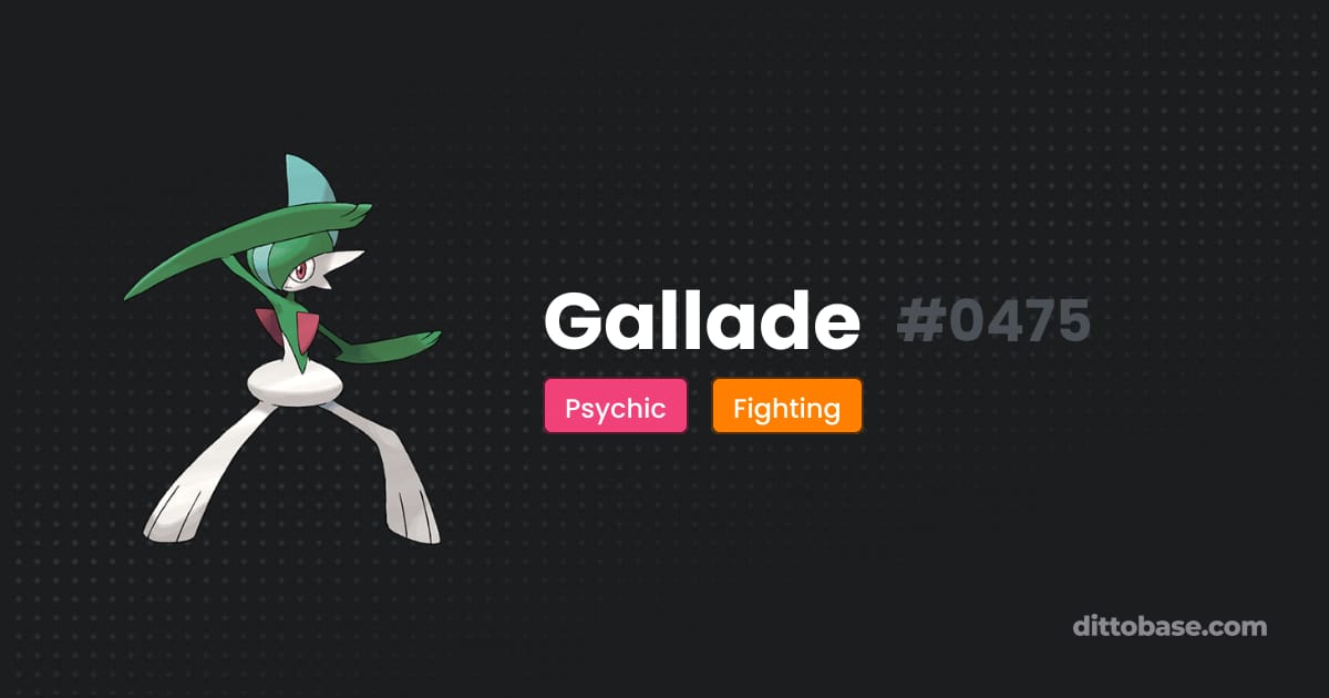 Gallede Line Gallade | Dittobase Pokédex