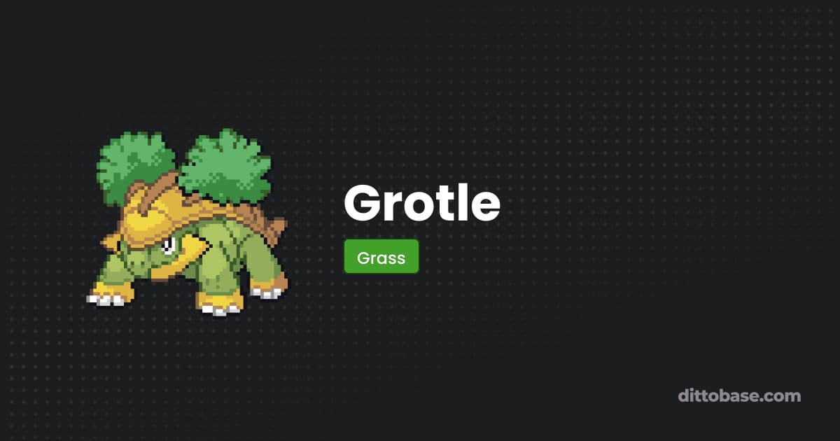 Shiny Grotle Grotle - Pokémon Platinum Pokédex | Dittobase