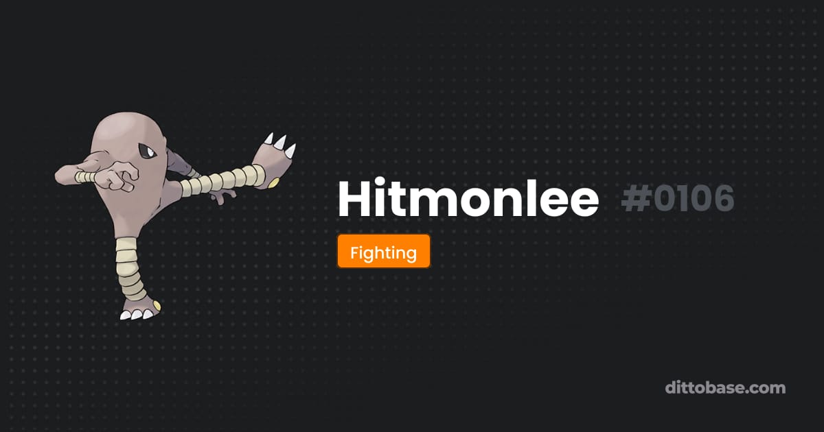 Hitmonkee Hitmonlee | Dittobase Pokédex