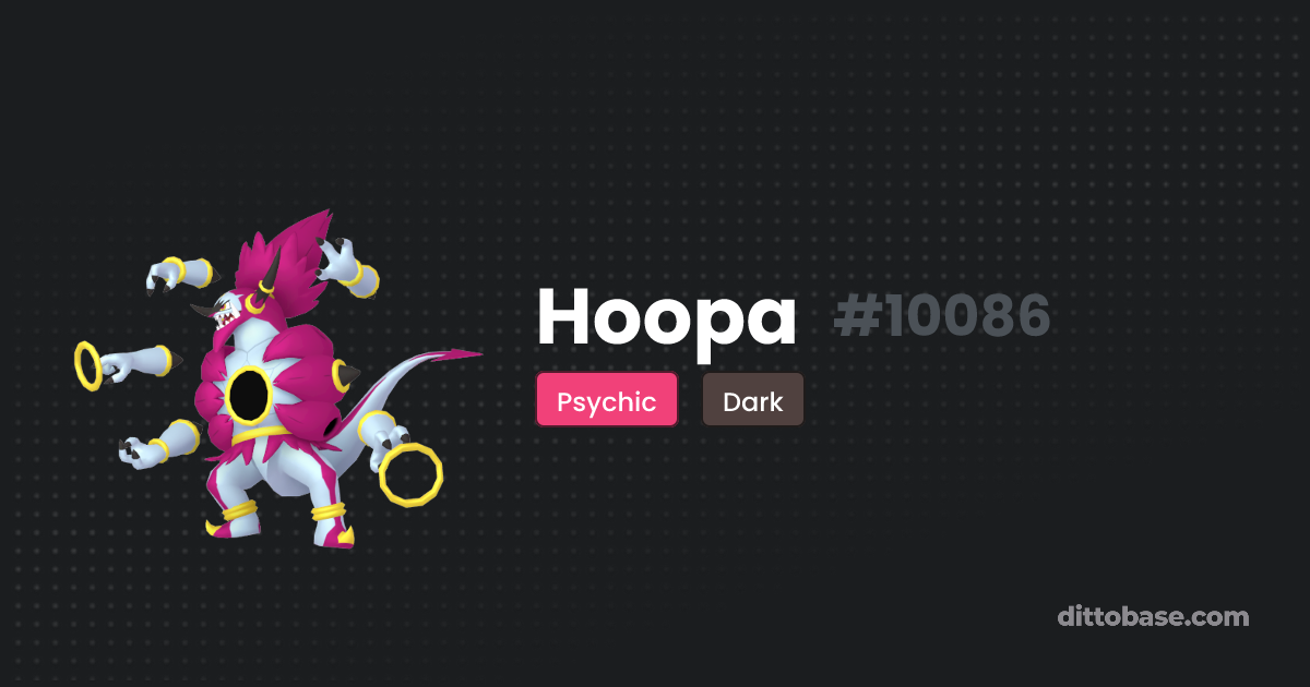 Hoopa | Dittobase Pokédex