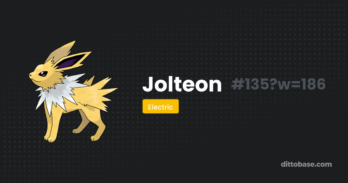 Jolteon Dittobase Pok dex Dittobase Jolteon Dittobase Pok dex Dittobase