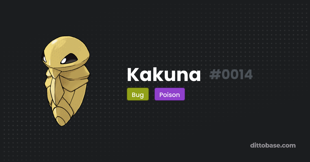 Kakuna Dittobase Pok dex kakuna-dittobase-pok-dex