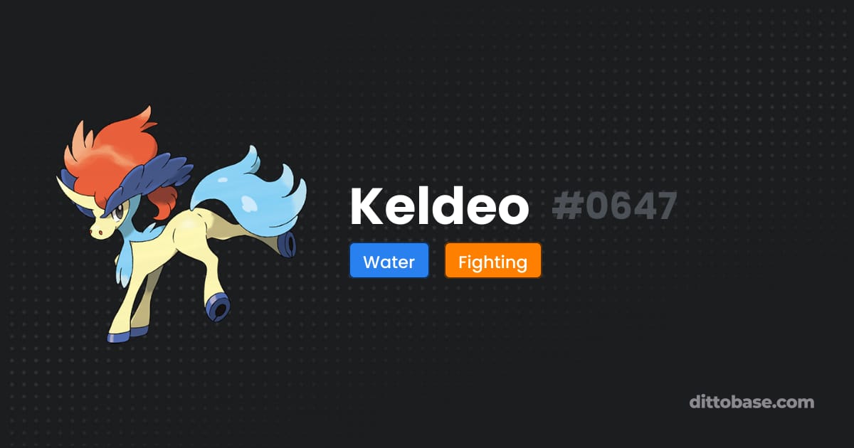 Kedoo Classification Keldeo | Dittobase Pokédex