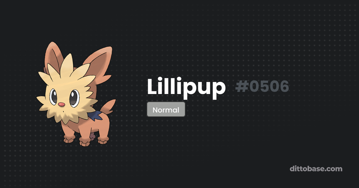 Lillipup | Dittobase Pokédex