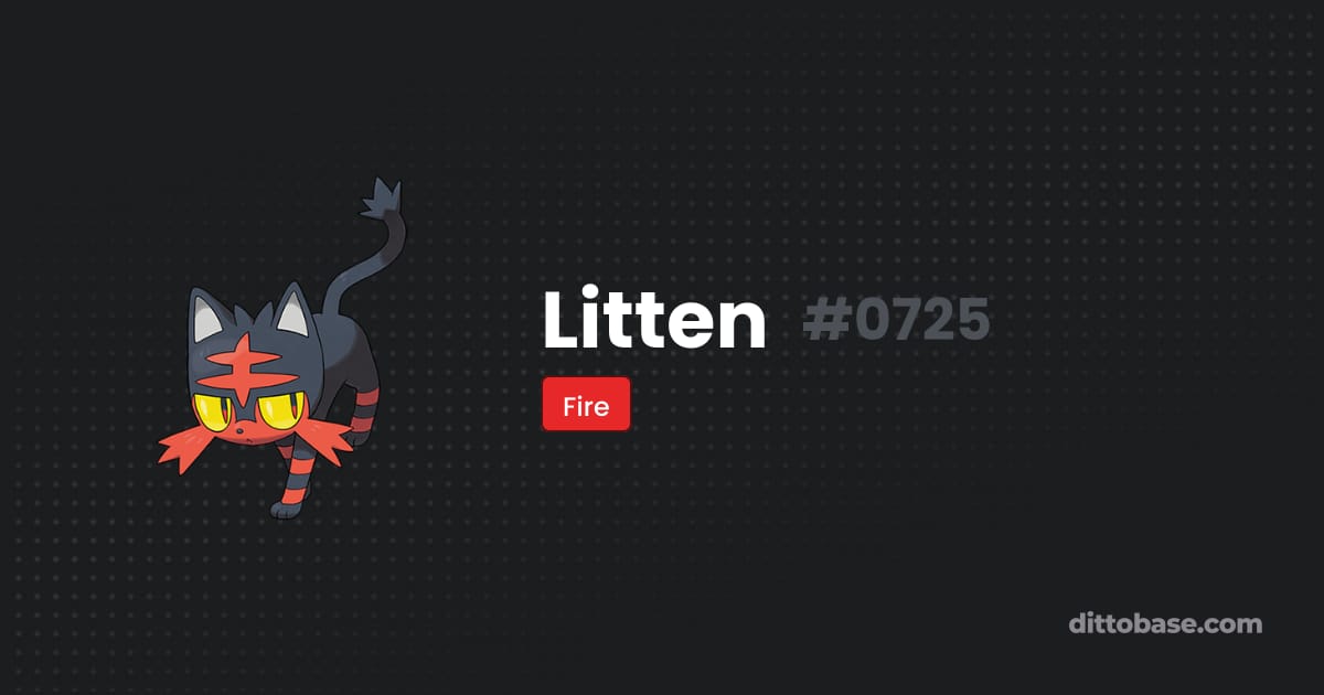 Litten Science Litten | Dittobase Pokédex | Dittobase