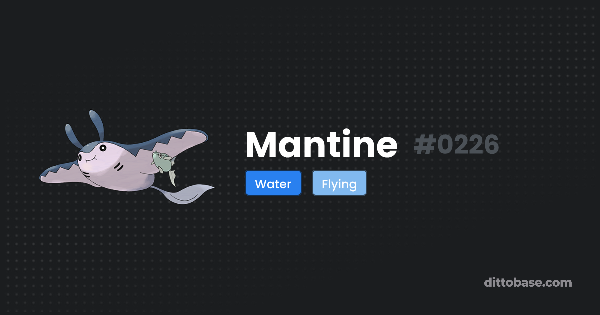 Mantine | Dittobase Pokédex