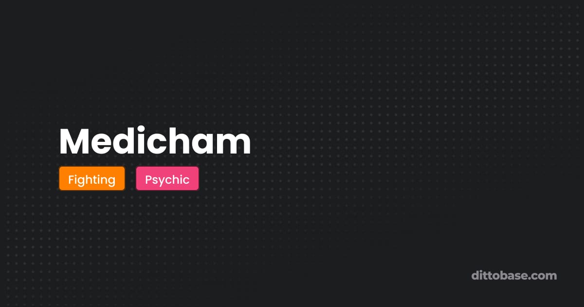 Pokimaon Basic Medicham - Pokémon FireRed and LeafGreen Pokédex | Dittobase