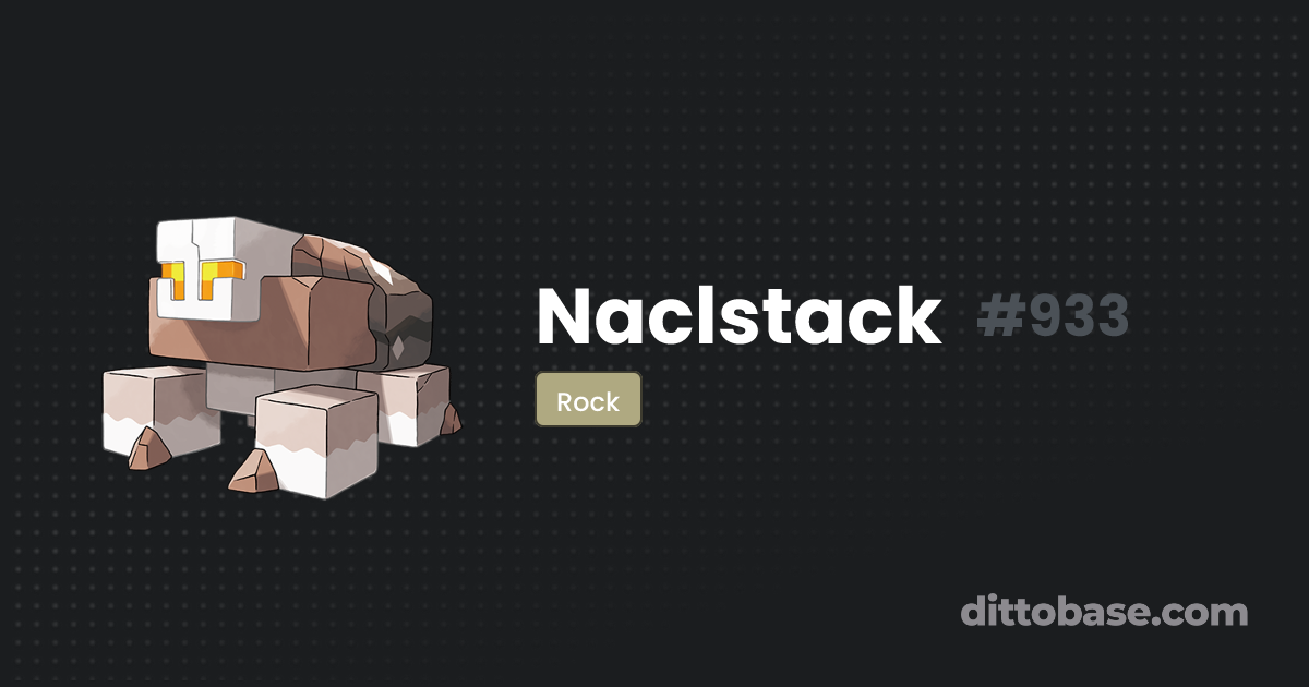 Naclstack Dittobase Pokédex