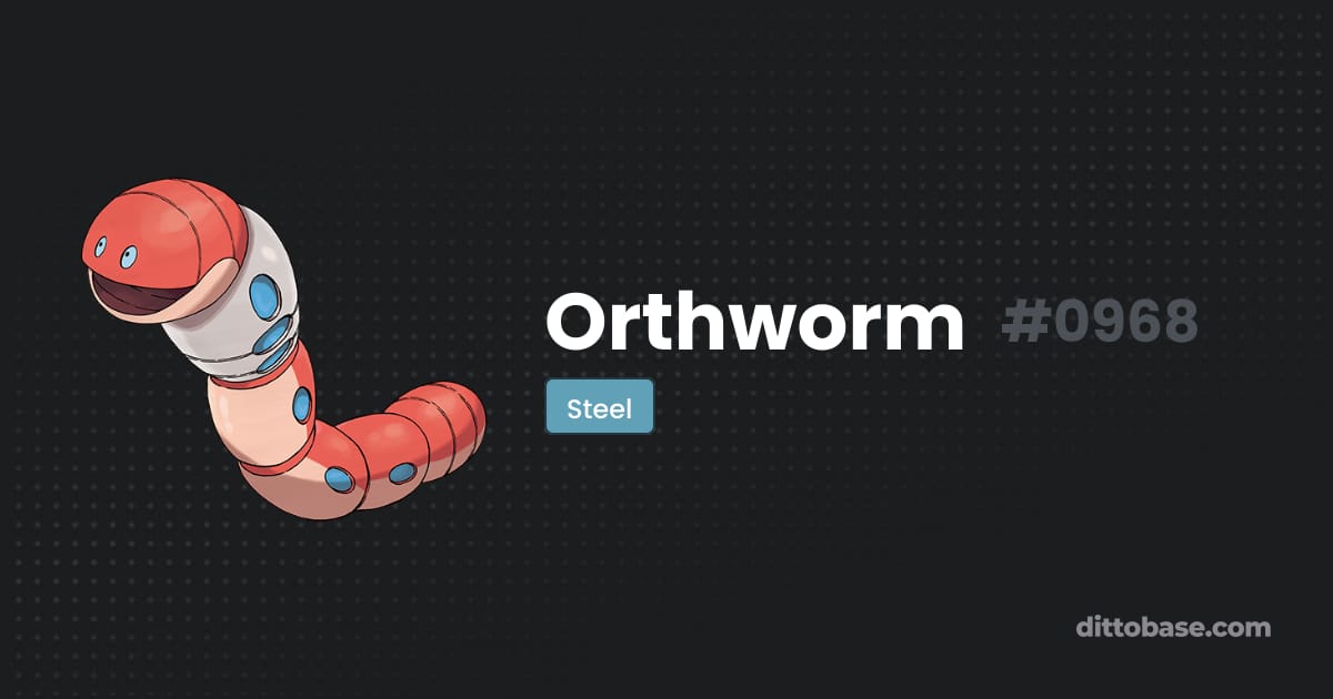Orthworm With Out Shell Orthworm | Dittobase Pokédex