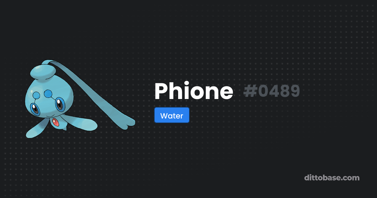 Phione | Dittobase Pokédex