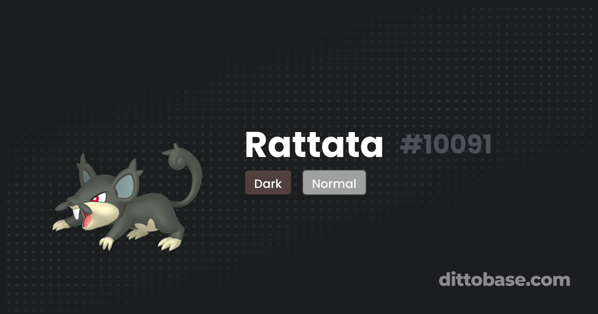 Rattata | Dittobase Pokédex