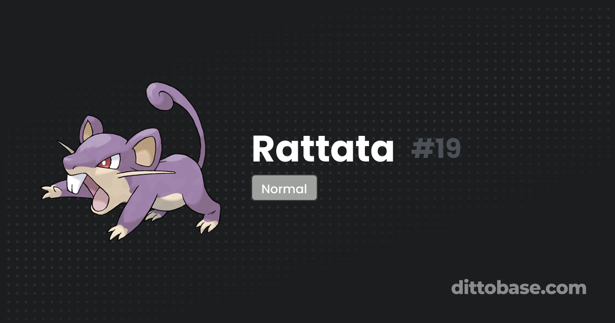 Rattata | Dittobase Pokédex | Dittobase