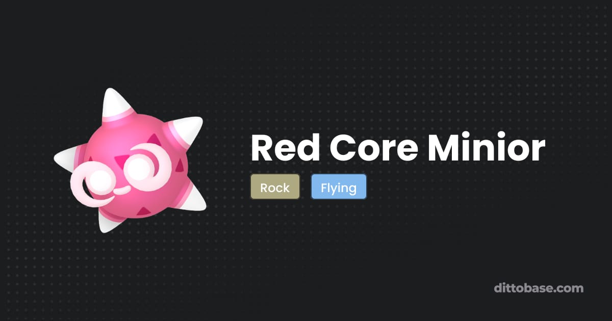 Minior Core Backside Red Core Minior - Pokémon Scarlet and Violet Pokédex | Dittobase