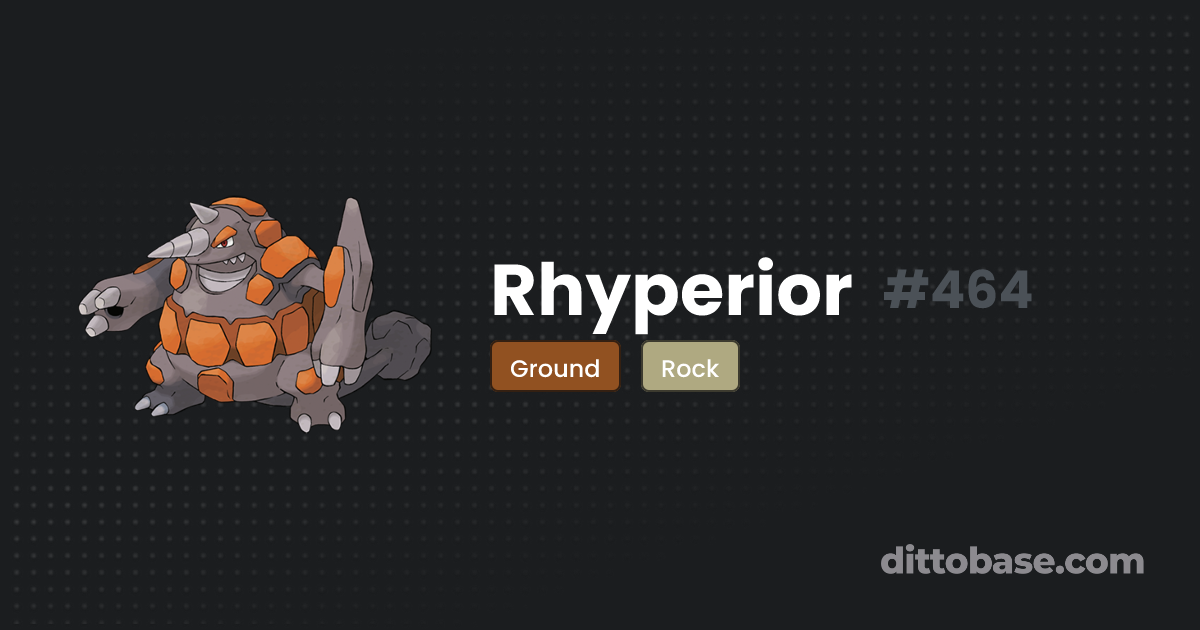 Rhyperior | Dittobase Pokédex