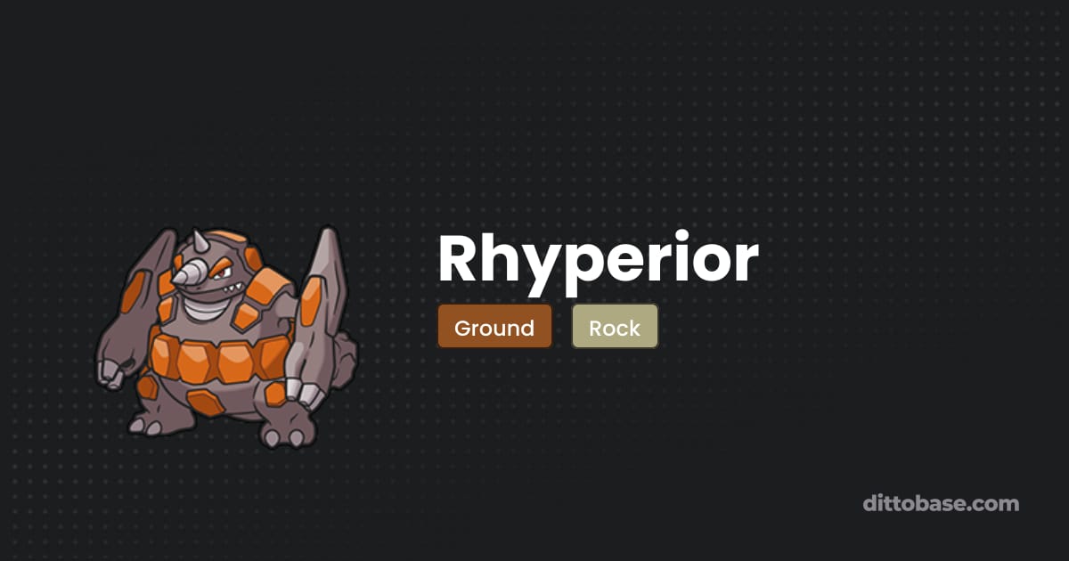 Pokemon Rhyperior Keychain Rhyperior - Pokémon Brilliant Diamond and Shining Pearl Pokédex | Dittobase