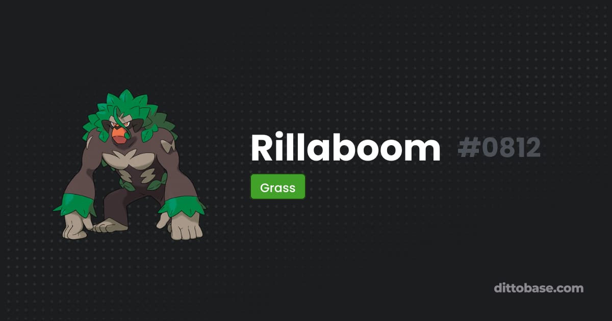 Pokemon Basic Rillaboomv Rillaboom | Dittobase Pokédex | Dittobase