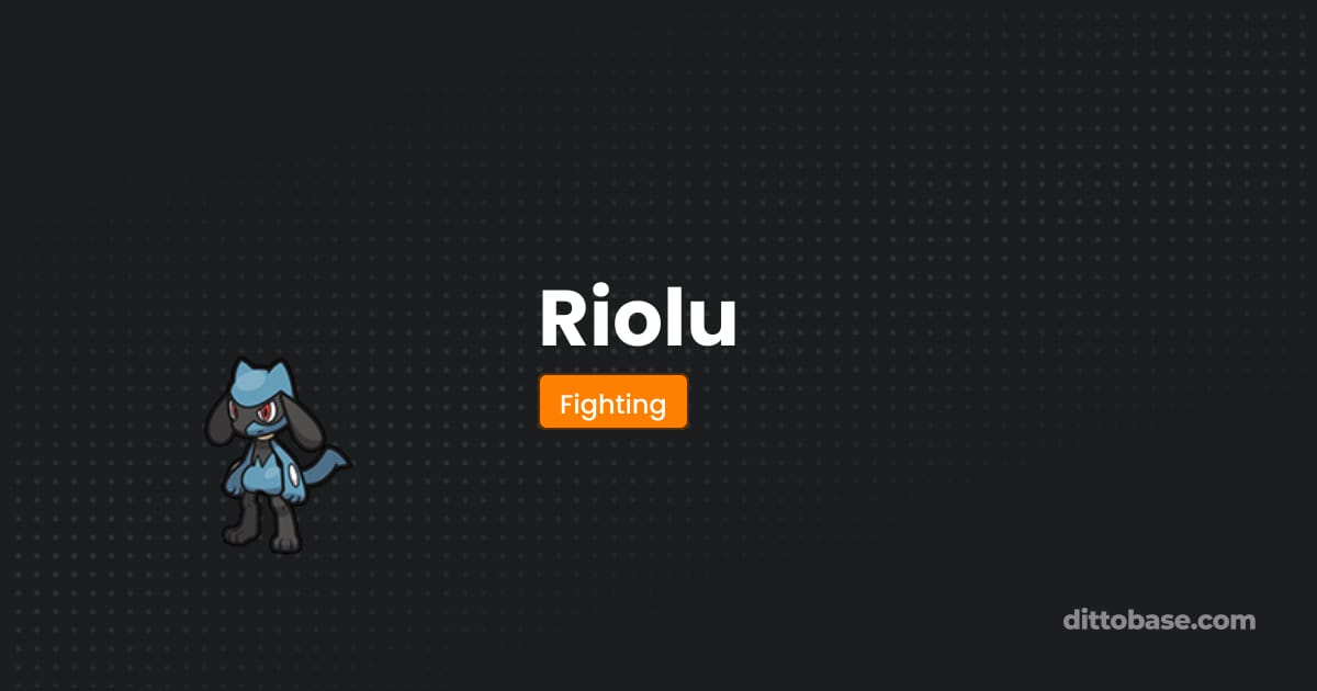 Name For Riolu Riolu - Pokémon Brilliant Diamond and Shining Pearl Pokédex | Dittobase