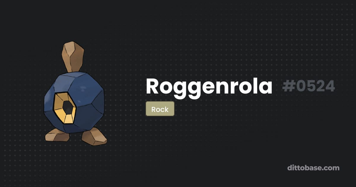 Pokemon Roldexa Roggenrola | Dittobase Pokédex